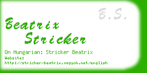 beatrix stricker business card